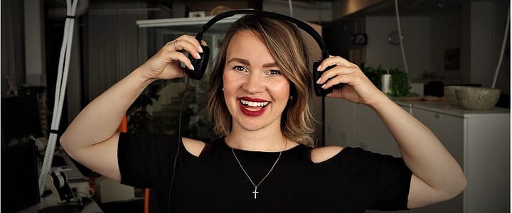 a podcast host